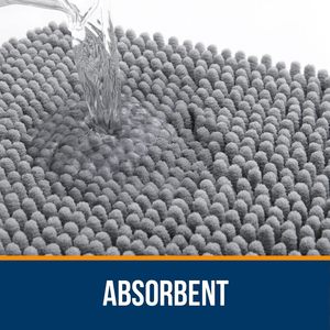 Siêu Mềm Chenille Phòng Tắm Thảm Nhanh Chóng Làm Khô Máy Có Thể Giặt Tắm Mat Với Cao Su Ủng Hộ - Product Image 2