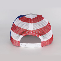 Casquette de baseball trucker à 5 panneaux en maille avec logo personnalisé brodé, motif fruits/argyle, visière incurvée (modèle courant)