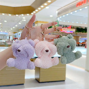 미니 테디 베어 열쇠 고리 봉제 완구 사용자 정의 곰 봉제 완구 박제 동물 미니 봉제 완구 열쇠 고리 웨딩 용품 장식 - Product Image 2