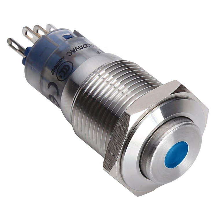 ONPOW 16mm spot illuminated SPDT stainless