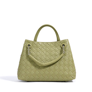 Bolso de Mano Casual de Cuero Genuino, Tendencia de Moda, Gran Capacidad, Cierre de Cremallera, Dos Correas, Versátil y Práctico, Bolso de Hombro - Product Image 4