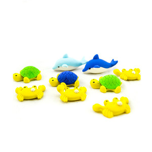 Nuevo diseño divertido lindo Marina animal bajo el agua de mar mundo 3D tortuga León delfín ballena Anguila eléctrica en forma de tiburón goma de borrar - Product Image 6