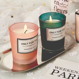 Chất lượng cao sang trọng đầy màu sắc mờ lãng mạn dưới ánh nến bữa tối trang trí nội thất Lọ nến thủy tinh để làm nến - Product Image 2