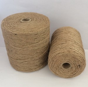 ジュートロープコード麻のひも1-60mm厚Diy手作り編み物ビンテージひもナチュラルカラーリネン素朴なひも工芸品 - Product Image 1