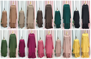 Conjunto de Dos Piezas de Ropa Étnica para Madre e <span class=keywords><strong>Hija</strong></span>, Jilbab Abaya, Conjunto de Oración Abaya, Khimar Abaya Largo - Product Image 6