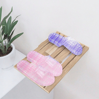 Sandales de douche massantes pour femme, à bout ouvert, en cristal transparent, anti-dérapantes, durables, pour intérieur/extérieur