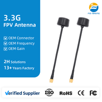 Antenne FPV Lollipop RHCP 3,3 GHz 3000-3500 MHz à gain élevé pour course, freestyle, transmission vidéo VTX, omnidirectionnelle pour UAV