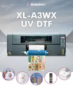X-roland A3 UV DTF Impressora Impressão Filme Cobrindo E Laminação 2em1 Etiqueta De Transferência UV