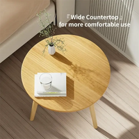 Table d'appoint ronde en bois portable et moderne pour la maison, le bureau ou le salon, table basse durable pour la décoration de meubles de maison