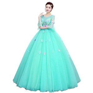 Ice Blue Tulle Evening Gown Long Skirt Stage Performance Costume Women Adult Spring 2026 Art Exam Dress - Product Image 5