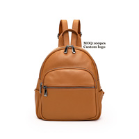 Sac à dos portable léger et imperméable en cuir véritable antivol pour femme, sac à bandoulière de voyage
