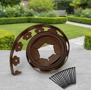 Bordure de jardin et de pelouse de couleur verte, épaisseur de mur 2 mm, hauteur 10 cm, par <span class=keywords><strong>rouleau</strong></span> de 10 m - Product Image 2