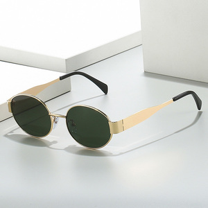 DL GLASSES 2024 Hot Trendy Gafas Hombres Mujeres Gafas ovaladas Lente Rosa Lunettes Pequeño marco de metal Gafas de Sol de moda personalizadas - Product Image 2