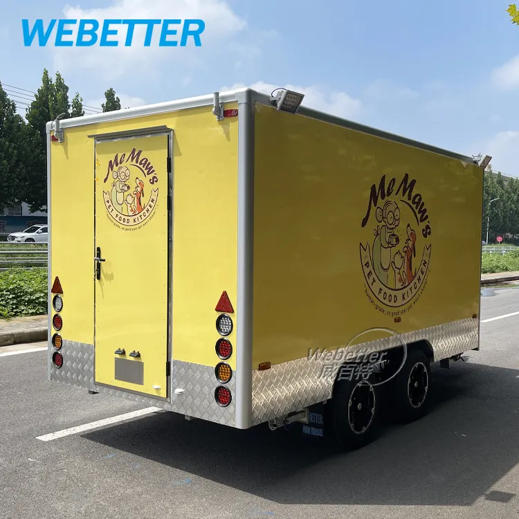 WEBETTER Custom Mobile dapur penuh dilengkapi Imbisswagen Foodtruck kopi es krim Pizza cepat makan siang makanan truk Trailer