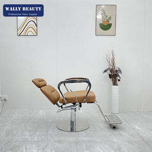 Marrón ajustable Wally salón de belleza muebles de peluquero <span class=keywords><strong>peque</strong></span>ñas sillas de peluquería Silla de peluquero portátil duradera - Product Image 6