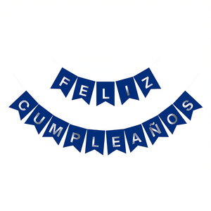 Guirlande de Fête Joyeux Anniversaire Lettres Bleues 16 Pièces 4M 8445178019256 12 pièces/sac - Product Image 1