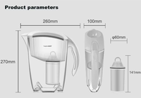 AQUAPHOR Umweltfreundlicher Wasserfilter Jasper Hellgrün Inklusive 1 MAXFOR Filter Reduziert Kalk und Chlor 2,8L Karaffe Kühlschrankgeeignet