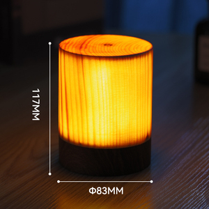 Plastic LED Night <b>Light</b> Warm White 2700K <b>USB</b> <b>Rechargeable</b> Manual Button Dimmable 83mm Diameter 117mm Height Minimalist Home - Product Image 1