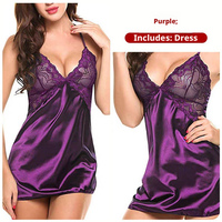 Vente chaude Robe de nuit en dentelle transparente unie pour lune de miel Chambre à coucher érotique Vêtements de nuit pour femmes Lingerie sexy