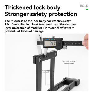 Serrures pliantes certifiées ROCKBROS <span class=keywords><strong>ART</strong></span> pour VTT de route Serrures à six volets pour moto électrique Serrures épaissies <span class=keywords><strong>antivol</strong></span> - Product Image 5