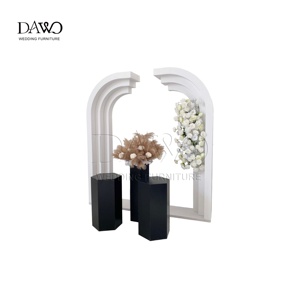 Décorations de haute qualité pour scène, fournitures murales, toile de <span class=keywords><strong>fond</strong></span> de mariage en PVC, toile de <span class=keywords><strong>fond</strong></span> de mariage blanche - Product Image 5