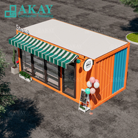 Mini magasin de conteneurs portables de 20 pieds Kiosque de restauration rapide Café Bar Mobile Petite maison Magasin de conteneurs préfabriqués