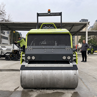 Compacteur routier vibrant à double tambour 3T, rouleau compresseur diesel autoporté à roues en acier pour asphalte avec moteur EPA et pompe hydraulique haute pression