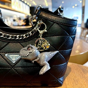 1 Pcs New Tyrannosaurus Rex Bite Hand <b>Toy</b> Keychain Creative Dinosaur Pendant Couple Backpack Pendant Small Gift - Product Image 4