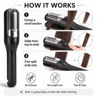 Tondeuse à cheveux électrique professionnelle sans fil pour pointes fourchues