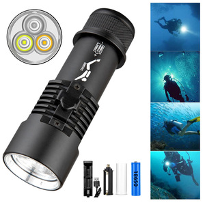 P70 IPX8 Waterproof Diving Underwater Aluminum Alloy <b>LED</b> <b>Flashlight</b> Magnetic Switch Hunting Rechargeable Battery - Product Image 5