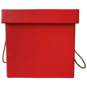 Direct <strong>Sales</strong> of High-end Recyclable and Environmentally Friendly Packaging Paper <strong>Box</strong> with <strong>Red</strong> square Craftsmanship and Handle - Product Image 1