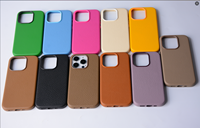 Étui pour écouteurs Pro en cuir véritable à motif croisé avec porte-cartes magnétique intégré, design de luxe, antichoc