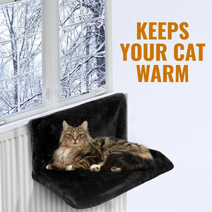 Fort suspendu hamac <span class=keywords><strong>radiateur</strong></span> lit pour animaux de compagnie fenêtre métal peluche doux canapé se plie facilement pour voyage accrocher n'importe où - Product Image 2
