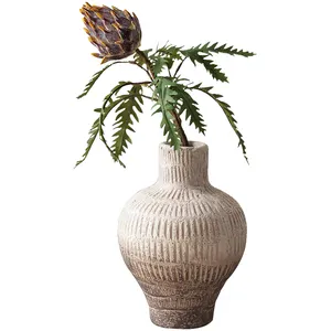 Wholesale green artichoke home interior decorative potted plant handmade artificial artichoke