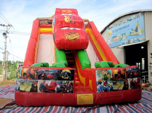 Toboggan gonflable en PVC sur le thème des voitures pour enfants, amusement en plein air à l'école, au centre commercial ou à usage commercial - Fabriqué en Chine - Product Image 1