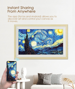 Écran Lcd mural en toile numérique, 98 pouces, Nft, fabricant d'usine, vente en gros, écran Lcd mural, Wifi, <span class=keywords><strong>cadre</strong></span> Photo numérique, <span class=keywords><strong>cadre</strong></span> d'art - Product Image 4