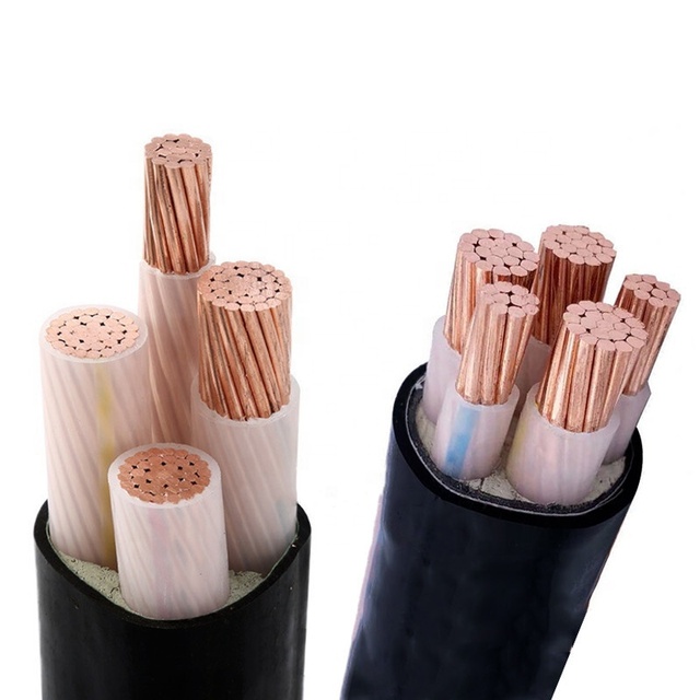 Copper XLPE Power Cable 0.6/1KV YJV 5 Core Black PVC Sheathed Wires 600/1000V for Industrial Use 16mm 25mm 35mm 50mm Sizes