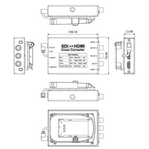 Convertisseur de signal croisé Sdi <span class=keywords><strong>HDMI</strong></span> taille de poche interconversion 3G-sdi conversion mutuelle adaptateur de diffusion en direct - Product Image 6