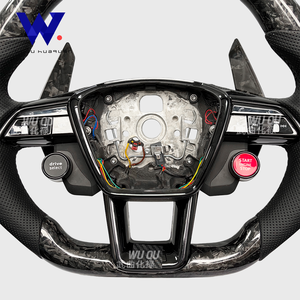 Volant en fibre de carbone forgée avec bouton de démarrage pour <span class=keywords><strong>Audi</strong></span> Q8, SQ8, A1, A2, A3, A4 B9, A5 B8, A6, A7, A8 C7, S3, S4, RS3, RS5, RS7, RS6, C8 - Product Image 3
