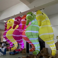 Caballito de mar inflable con iluminación LED, caballito de mar inflable colgante a la venta
