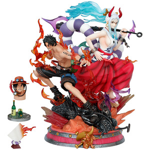 One Pieces Dream Crossover Action Figure Statue Ace et <span class=keywords><strong>Yamato</strong></span> Fille de Kaido à Onigashima <span class=keywords><strong>Anime</strong></span> Model - Product Image 1