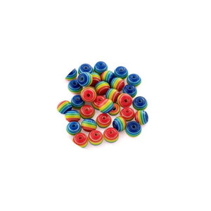 Perline Rotonde Colorate a Strisce ILAN da 10 mm per Creazione di Gioielli - Product Image 2