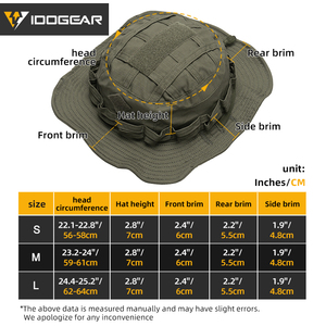 IDOGEAR tactique Boonie chapeau Ranger vert Jungle soleil chapeaux réglable respirant large bord casquette pour Boonie chapeau pêche chasse - Product Image 6