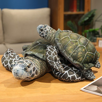 Peluche réaliste de tortue de mer en coton et polyester, coussin rembourré pour la décoration du canapé ou du lit