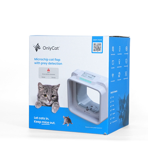 Boîte d'emballage en carton ondulé imprimée en CMJN personnalisée pour dispositif de porte pour <span class=keywords><strong>chat</strong></span> intelligent avec microchip - Product Image 1