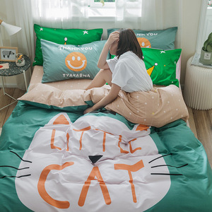 Prix usine dessin animé enfants housse de <span class=keywords><strong>couette</strong></span> ensemble mignon <span class=keywords><strong>cerf</strong></span> imprimé ensemble de literie sûr mignon drap de lit ensemble 100% coton naturel - Product Image 2