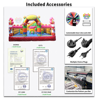 Parcours d'obstacles gonflable multifonctionnel pour enfants, structure de jeux gonflable commerciale pour la location