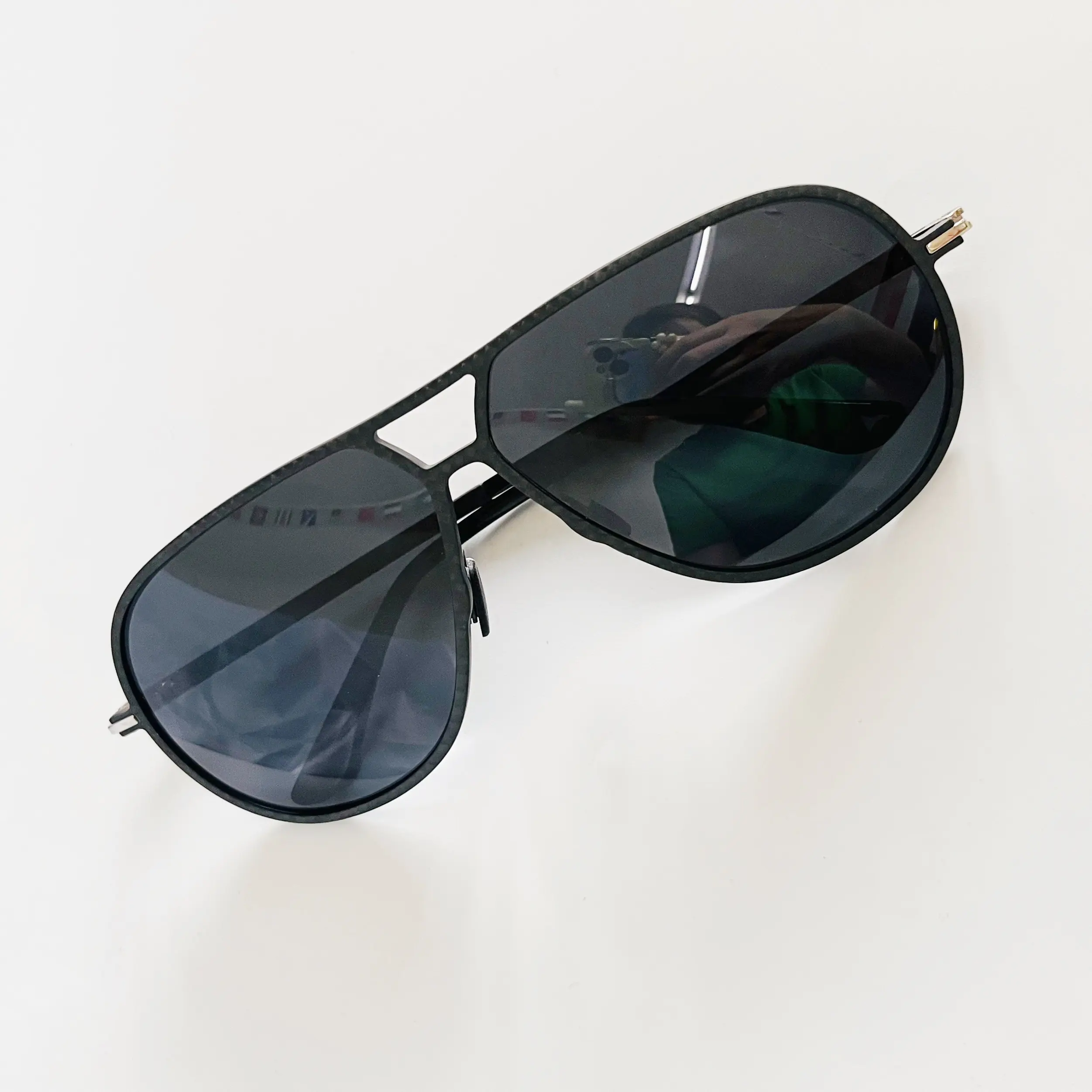 Wholesale High Quality Fashion Anti UV Sunglasses Men TAC Polarized Ultra Light Luxury Carbon Fiber Sunglasses Pilot