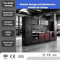 Nouvelles armoires à outils modulaires 2026 OBM en acier laminé à froid, résistantes à la rouille, pour atelier et garage, solution de rangement avec comptoir intégré