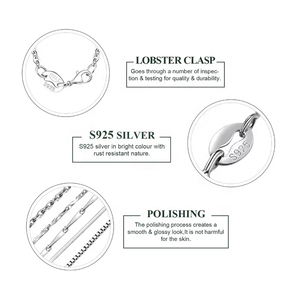 Conjunto de cadena de eslabones de Italia de Plata de Ley 925, cierre de langosta chapado en oro, collar de cadenas de suéter de hueso de serpiente ajustable, joyería de moda - Product Image 6